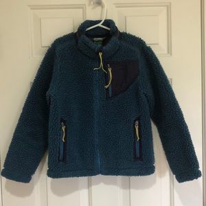 LLBean High Pile Fleece Jacket Boys Size 5-6
